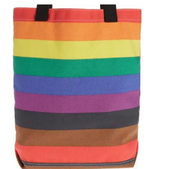 Rainbow Tote Bag Gay Pride Rainbow Tote Shoulder Straps Tote Bag Canvas LBGTQ - Picture 2 of 7